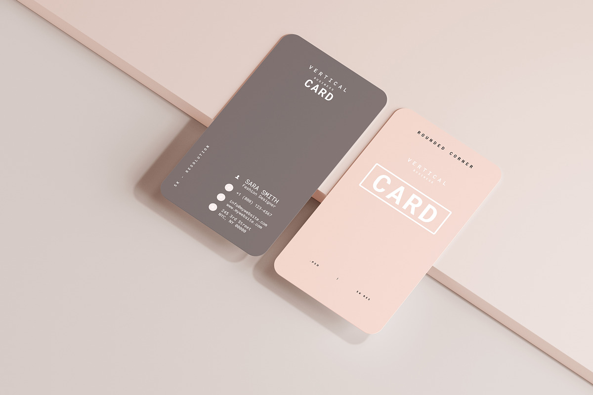 Vertical Business Card Mockups, a Print Template by pmvch (Photo 8 of 20)