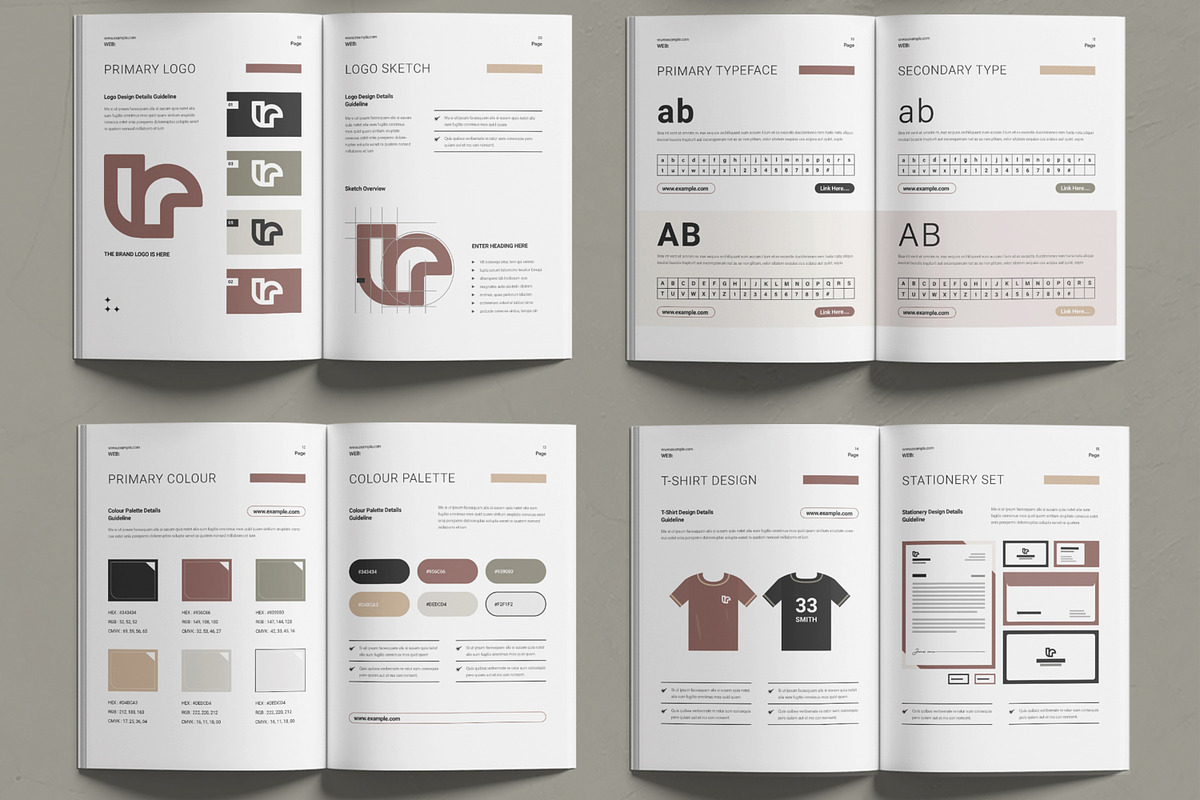 Brand Guidelines Template Layout, a Brochure Template by MightyDesign (Photo 3 of 6)