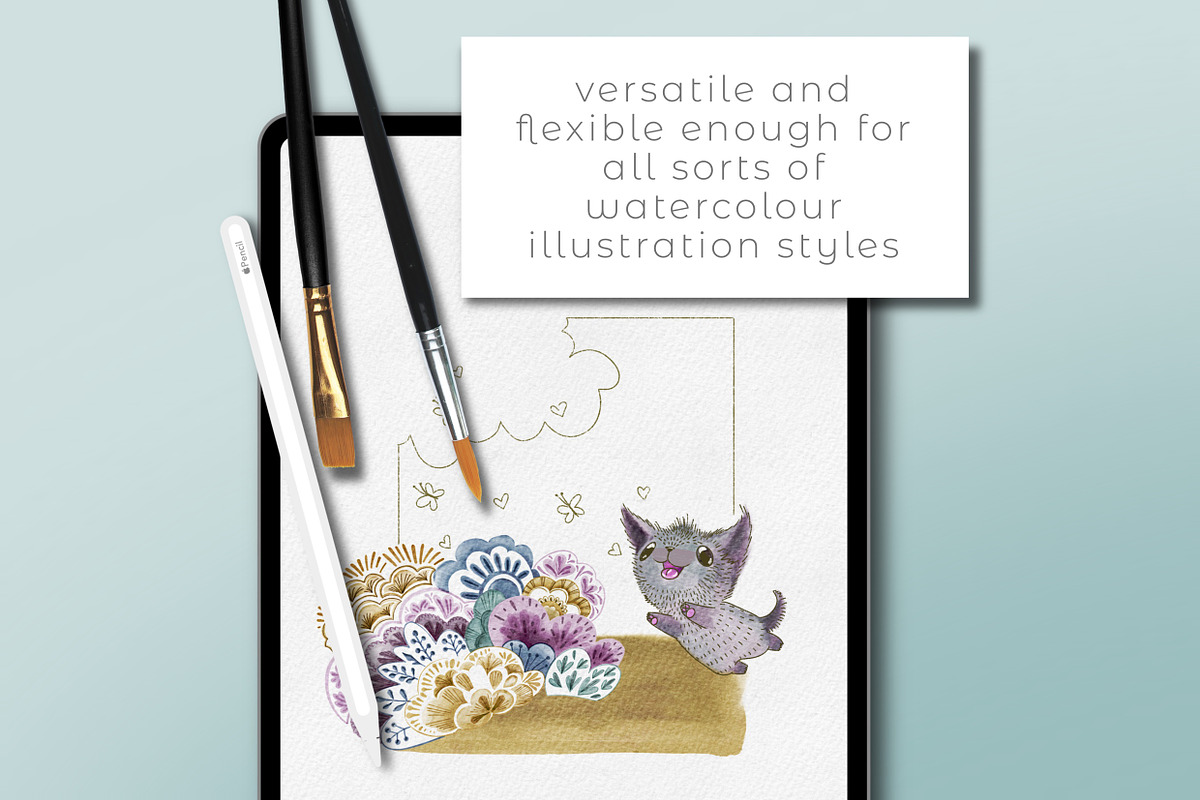 EVERYTHING WATERCOLOUR for Procreate, a Brush Add-On by UPROOT (Photo 9 of 22)