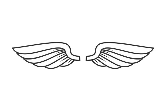 White Angel Wings Icon, an Object Graphic by in8finity