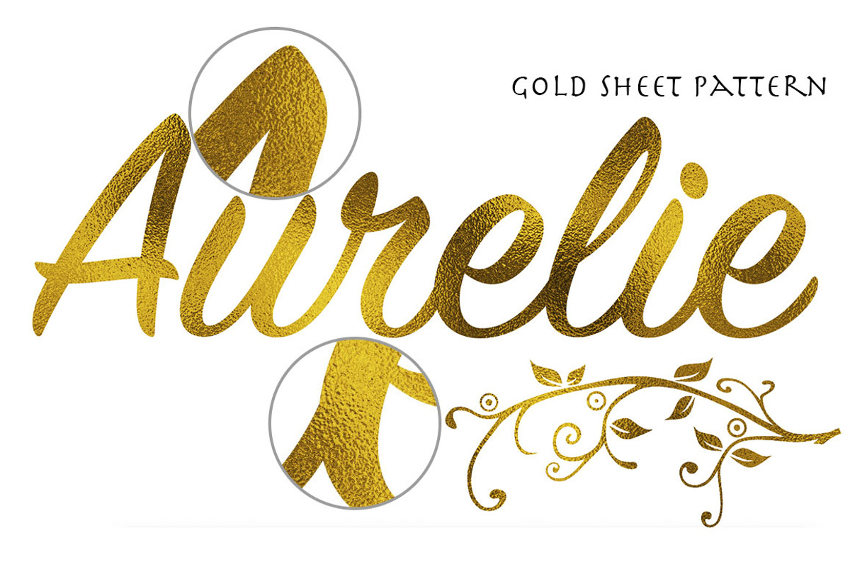 Aurelie-Gold Sheet Texture Effect V1, a Layer Style Add-On by Made by Mancie (Photo 1 of 5)