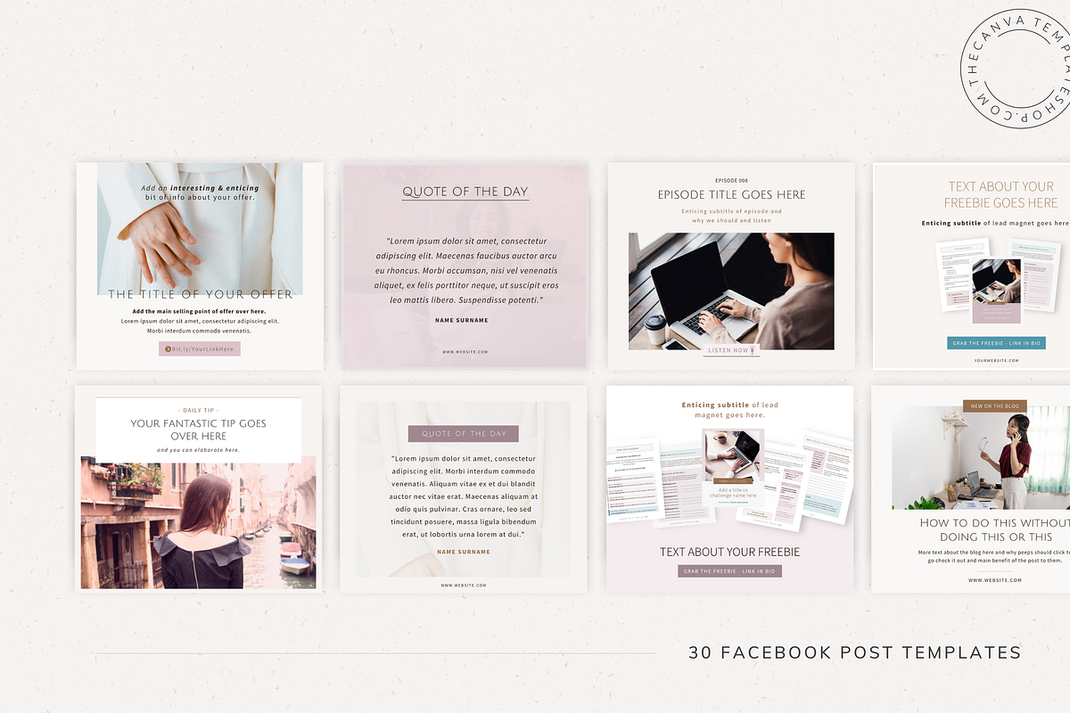 Eva Facebook Page Canva Template, a Templates & Theme by The Canva Template Shop (Photo 4 of 5)
