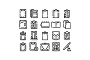 Clipboard icons set displaying, an Object Graphic by pikepicture (Thumbnail 1 of 3)
