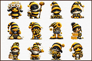 Cute Bee Gnome - Honey Bee Clipart, an Illustration by Sublimation Artist (Thumbnail 3 of 6)