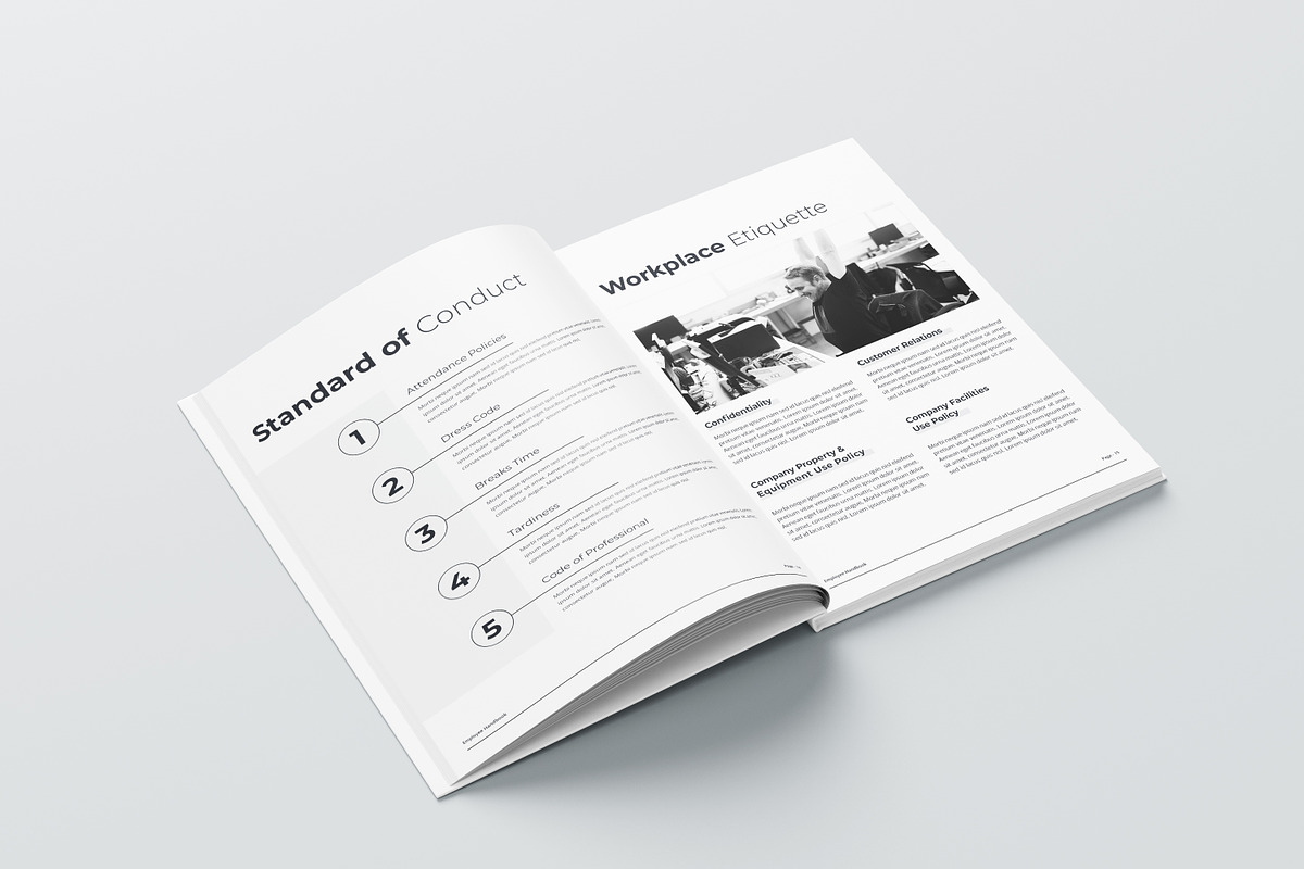 Employee Handbook Bundle | Word, IND, a Brochure Template by obayes (Photo 16 of 75)