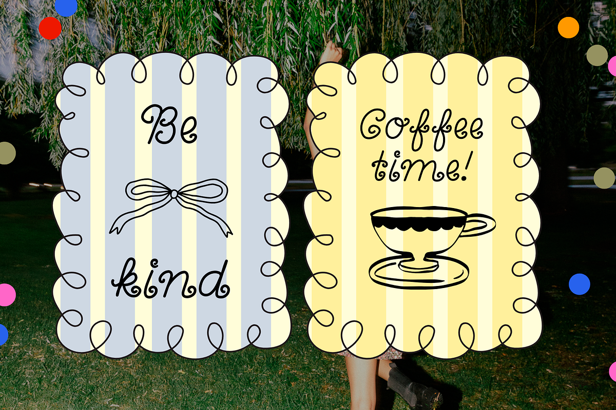 Lunetta Whimsical Swirly Font, a Handwritten Font by Nonceni (Photo 6 of 13)