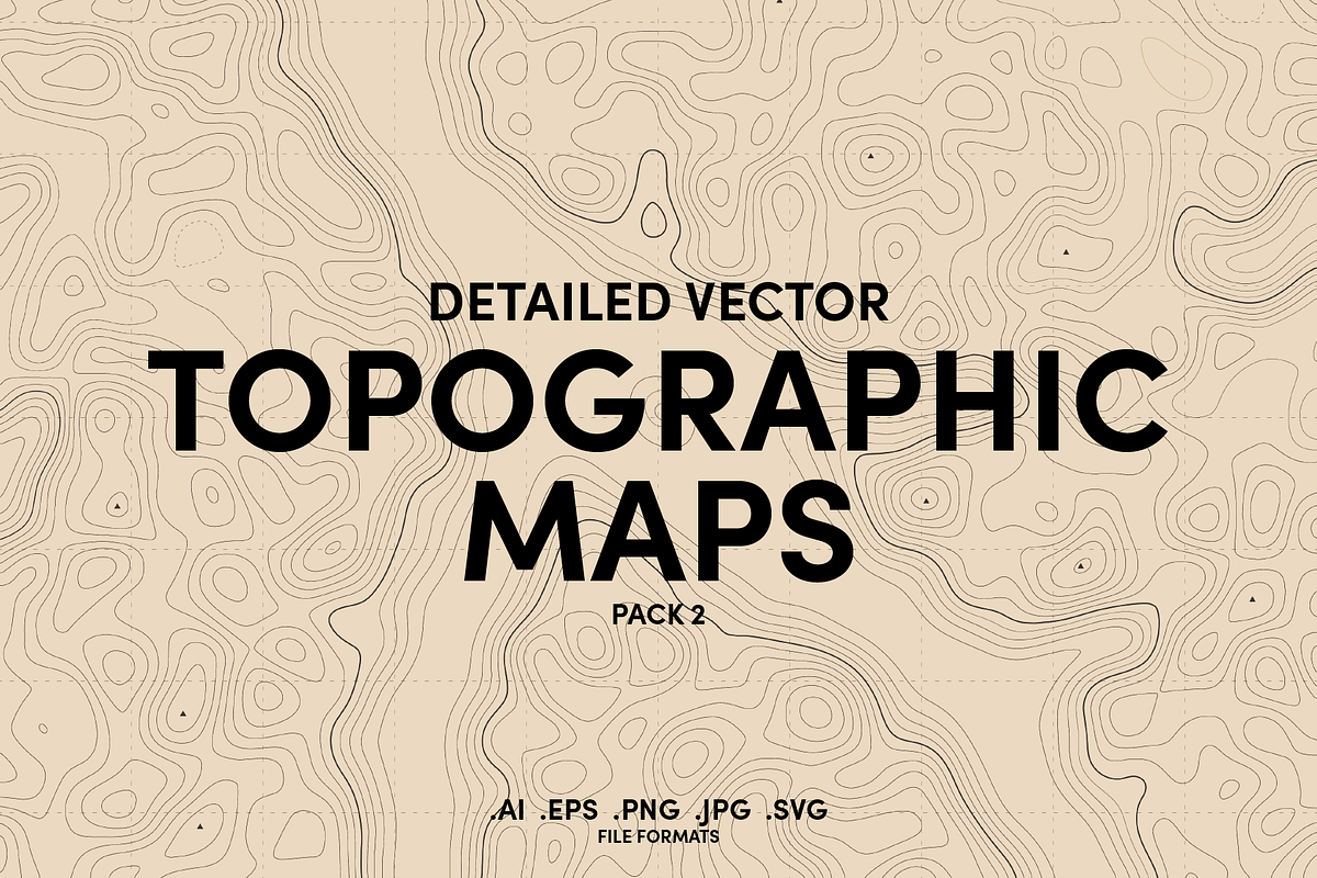 Vector Topographic Maps - Pack 2, a Texture Graphic by BenDesigner (Photo 1 of 5)
