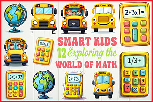 Smart Kids Exploring Math, an Object Graphic by Designs_River