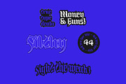 KT Cement - Experimental Blackletter, a Blackletter Font by Kulturë Type (Thumbnail 8 of 8)