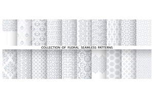 Geometric floral set of patterns., a Pattern Graphic by RODINA