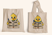 Funny Easter Chocolate Lover Chick, a Seasonal Illustration by Ghagra (Thumbnail 5 of 7)
