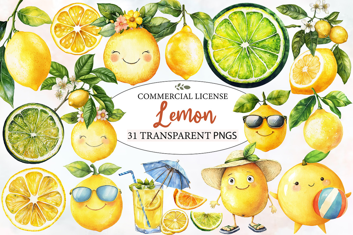 Summer Lemon Clipart, an Illustration by Designworld (Photo 1 of 5)