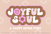 JOYFUL SOUL Happy Retro Font, a Font by Blush Font Co. (Thumbnail 1 of 7)