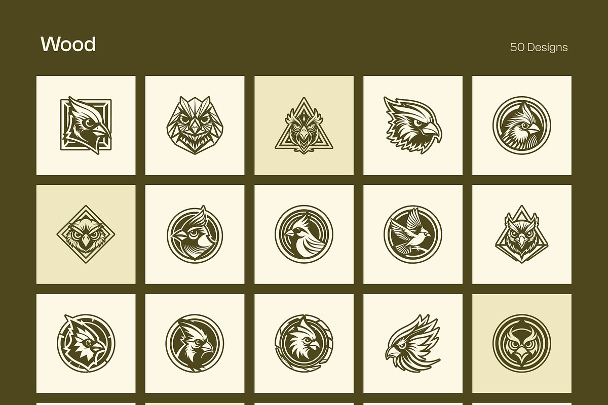 1500 Bird Logo Art Set, a Solid Icon by Creative Stall (Photo 17 of 38)