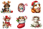 Watercolor Christmas Cute Animal, an Illustration by DreamArtGraphic (Thumbnail 5 of 6)
