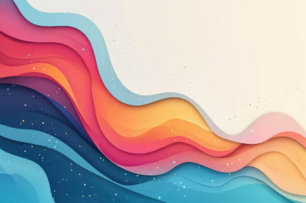 Abstract colorful waves line shapes, an Abstract Photo by Pixeness