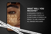 Black Friday Brow Technician Insta, a Social Media Template by DesignsbyMariaStudio (Thumbnail 2 of 10)