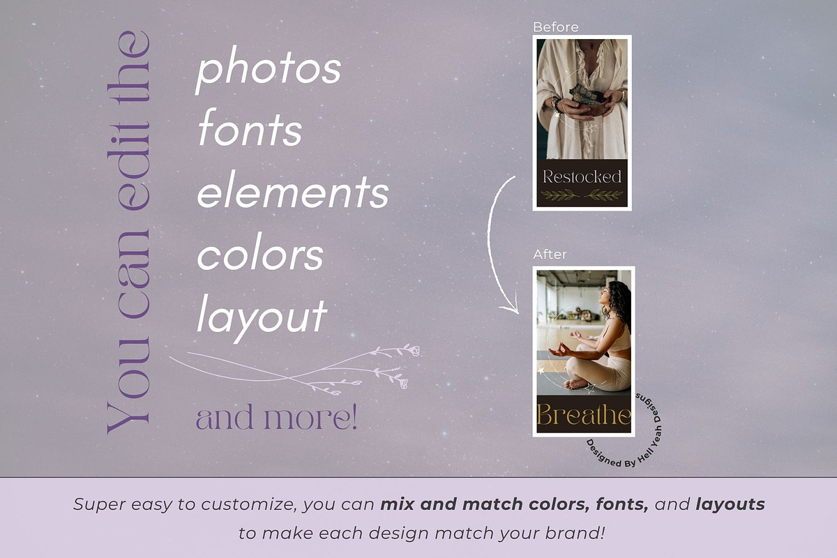 Midnight Instagram Templates Bundle, a Social Media Template by Hell Yeah Designs (Photo 6 of 13)