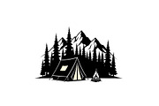 50 Camping Mountain Vector Bundle, an Illustration by jahid234 (Thumbnail 11 of 51)