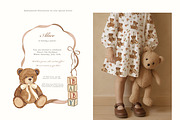Teddy Bear. Vintage Watercolor, an Animal Illustration by Ooh Lily (Thumbnail 9 of 19)