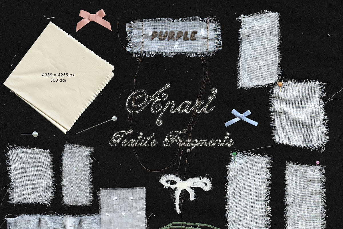Textile, Lace & Paper Fragments, an Object Graphic by Purple (Photo 12 of 14)