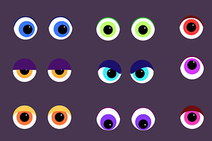 Cartoon Eyes Icons | Motion Graphics, a Graphic by FlashFXbox
