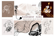 TRANSPARENT FLORA abstract BUNDLE, a Texture Illustration by ArtOLB (Thumbnail 1 of 14)