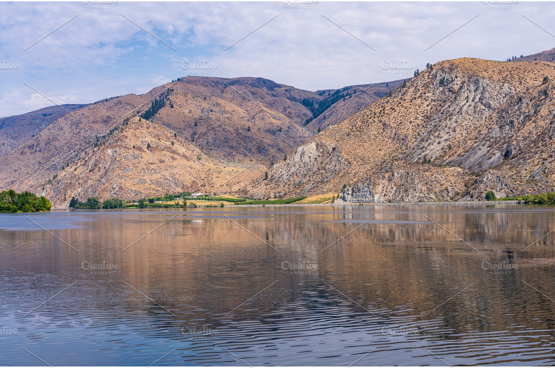 View across the Columbia River from, a Nature Photo by Backyard Stock
