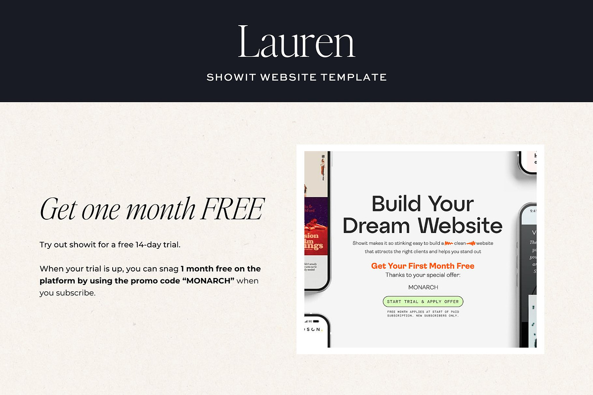 Neutral Showit Website Template, a Websites & App Template by Monarch Design Co. (Photo 7 of 9)