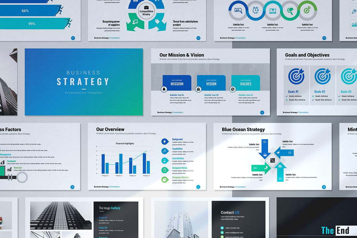 Business Strategy Google Slides, a Presentation Template by White Graphic (Photo 1 of 9)