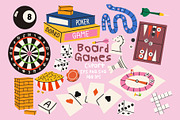 Board Games Clipart Vector Set, a Decorative Illustration by Luamor (Thumbnail 1 of 5)
