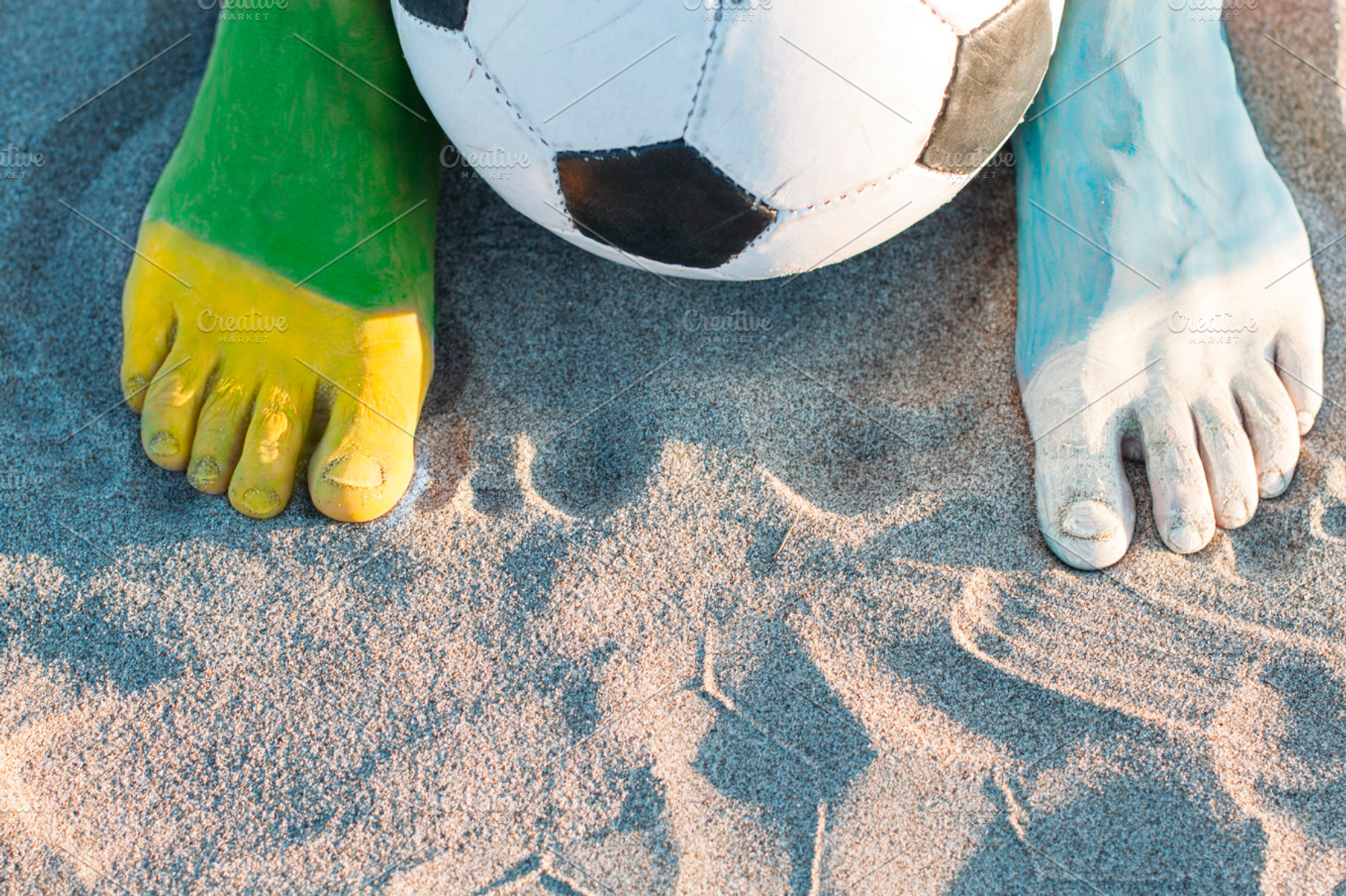 Painted feet for World Cup