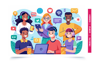 An illustration depicting a diverse, an Illustration by Tanuart