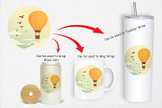 Bird Hot Air Balloon Clipart, a Graphic by Artnoy (Thumbnail 4 of 5)