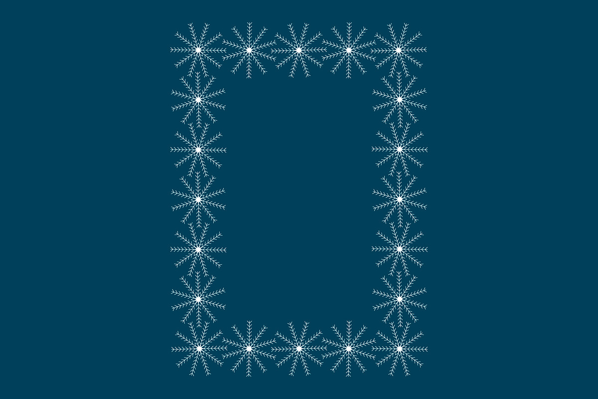 Rectangular frames of snowflakes, a Decorative Illustration by Tati_Kli (Photo 4 of 4)