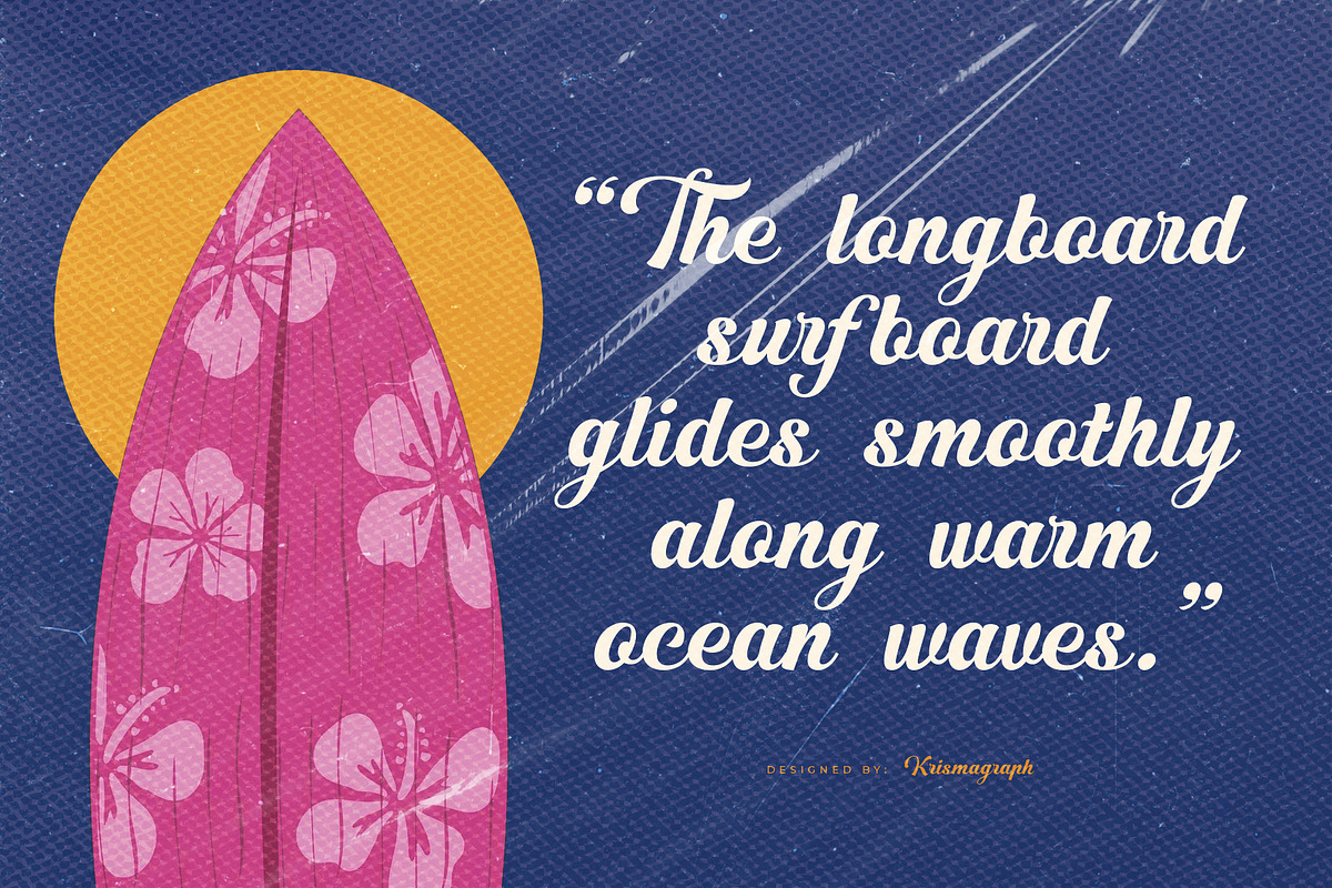Brione — Retro Bold Script, a Script Font by Krismagraph (Photo 6 of 10)