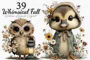 Whimsical Fall Autumn Animals PNG, a Seasonal Illustration by Canvas Craft (Thumbnail 1 of 10)