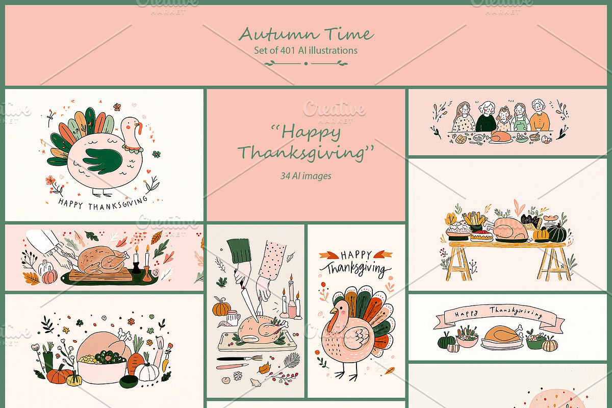 Autumn Time 3- 401 AI illustrations, a Seasonal Illustration by Pundateam (Photo 12 of 12)
