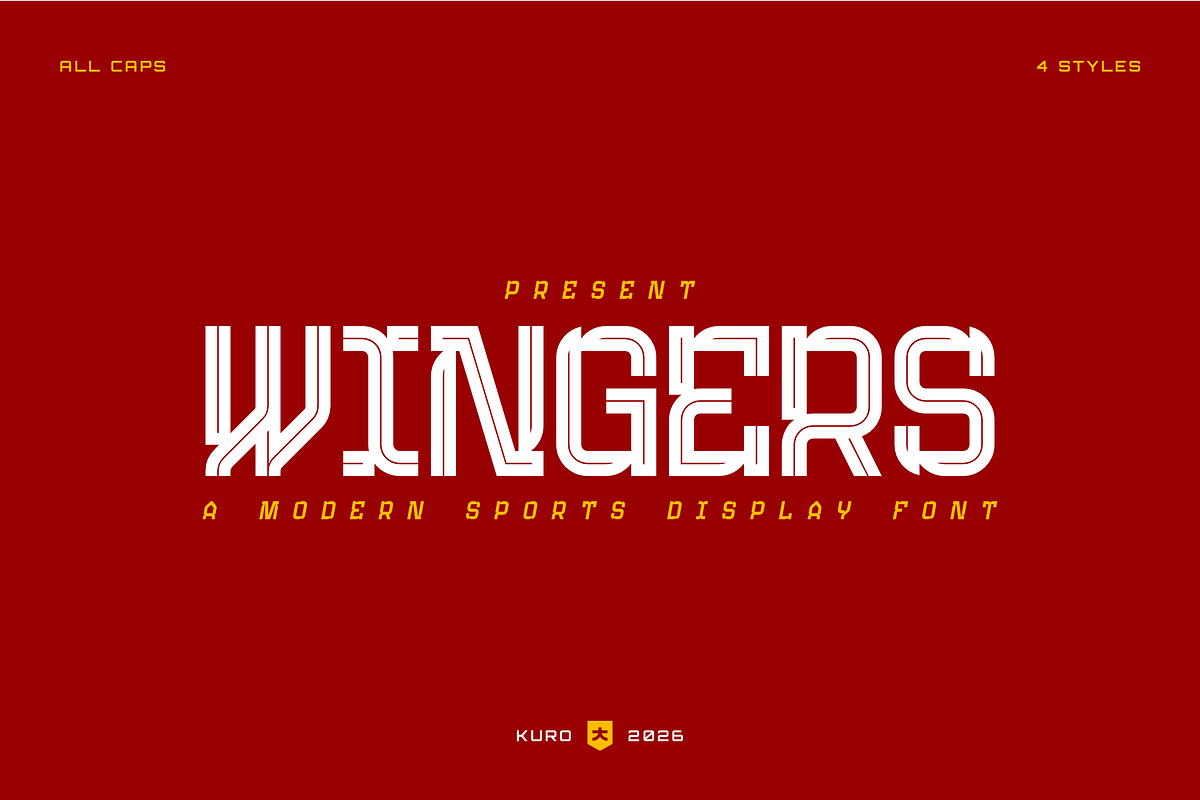 Wingers, a Sans Serif Font by KURO (Photo 1 of 6)