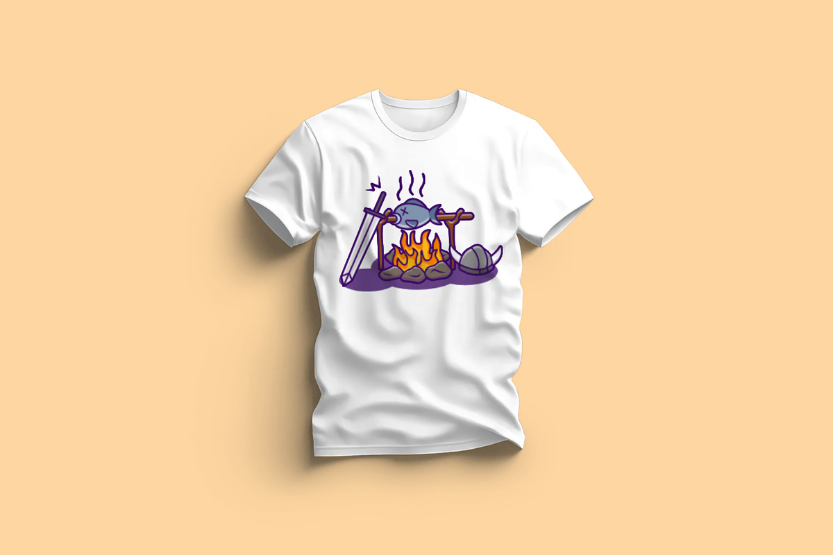 Grilled Fish With Sword And Helmet, a Food Illustration by Artstorystudio (Photo 3 of 3)