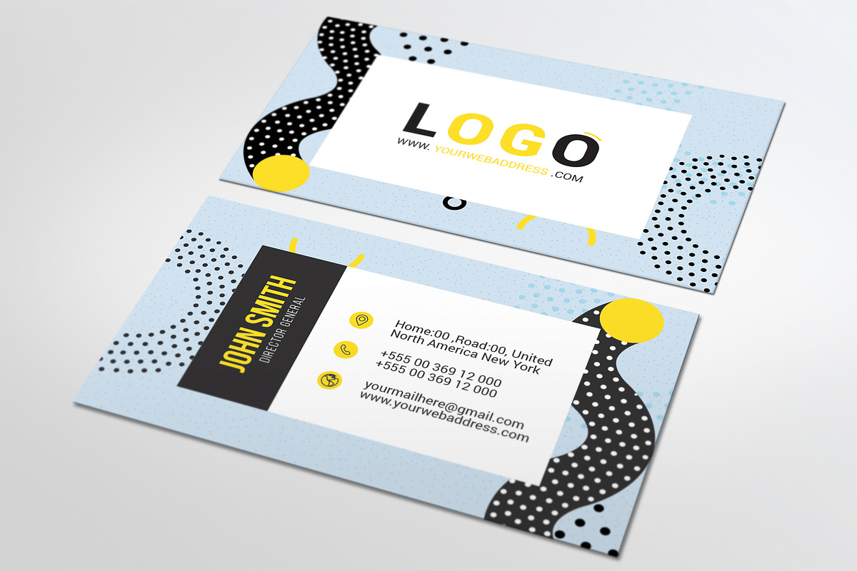 Memphis Business Card, a Business Card Template by ZAAS (Photo 6 of 6)