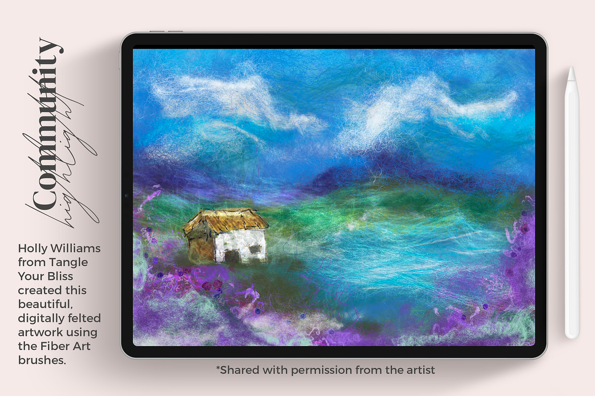 Fiber Art Brushes for Procreate, a Brush Add-On by AJ Brushes (Photo 8 of 10)