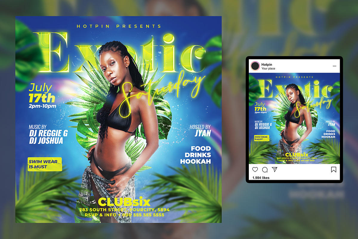 Summer Party Flyer Template, a Flyer Template by Hotpin (Photo 2 of 2)
