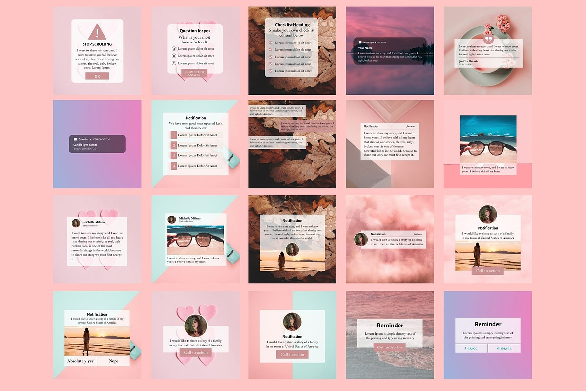 180 Instagram Carousel Bundle CANVA, a Social Media Template by bonadigitals (Photo 12 of 12)