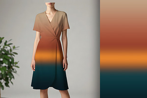 Gradient Classic Teal and Beige