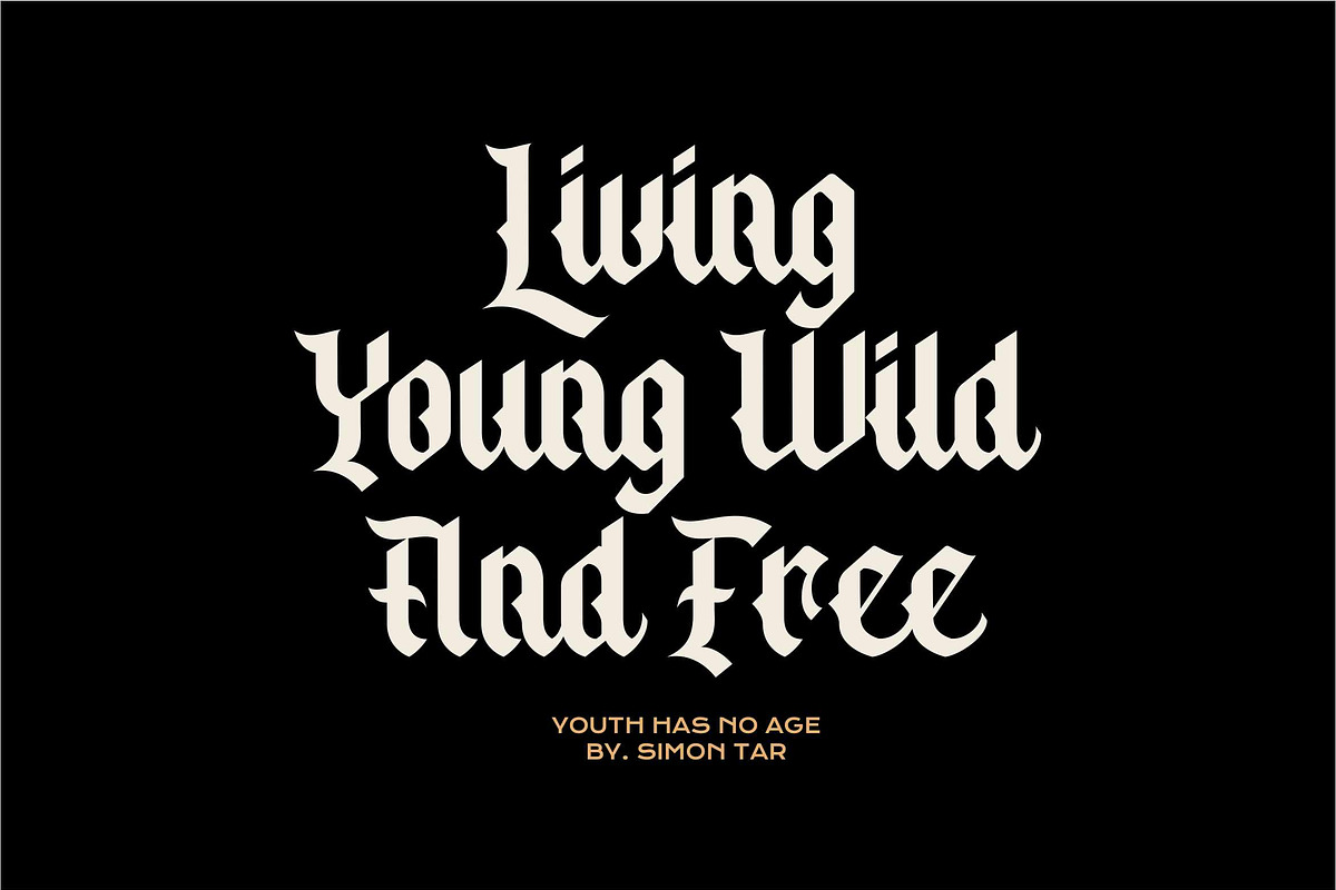 Ghitalk - Modern Blackletter Font, a Blackletter Font by Imoodev (Photo 3 of 5)