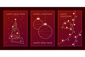 Minimalist card set with geometric, an Illustration by art PVP - market