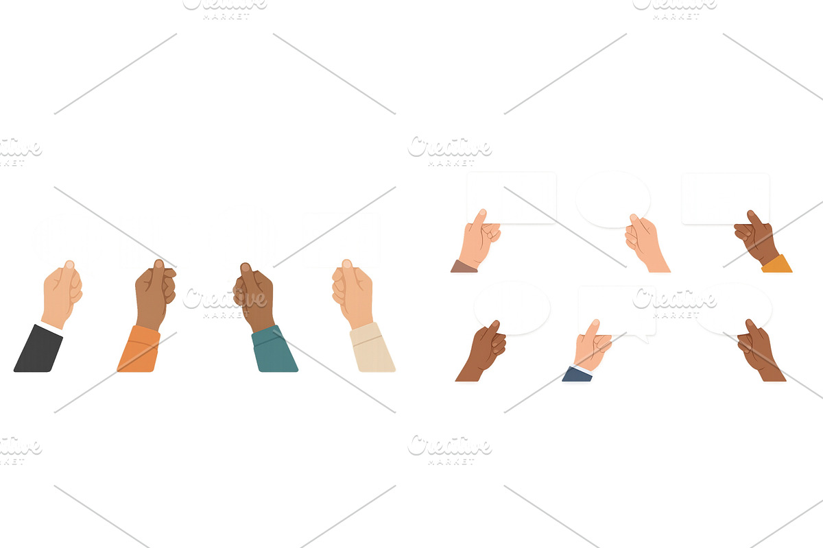 Diverse hands raised in solidarity, a Person Illustration by ZinetroN