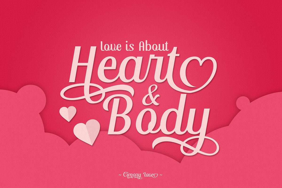 Cimory Love Typeface, a Script Font by alit design (Photo 4 of 15)