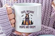 Sarcastic Halloween Cat Witch Creepy, an Illustration by CraftArtStudio (Thumbnail 2 of 4)